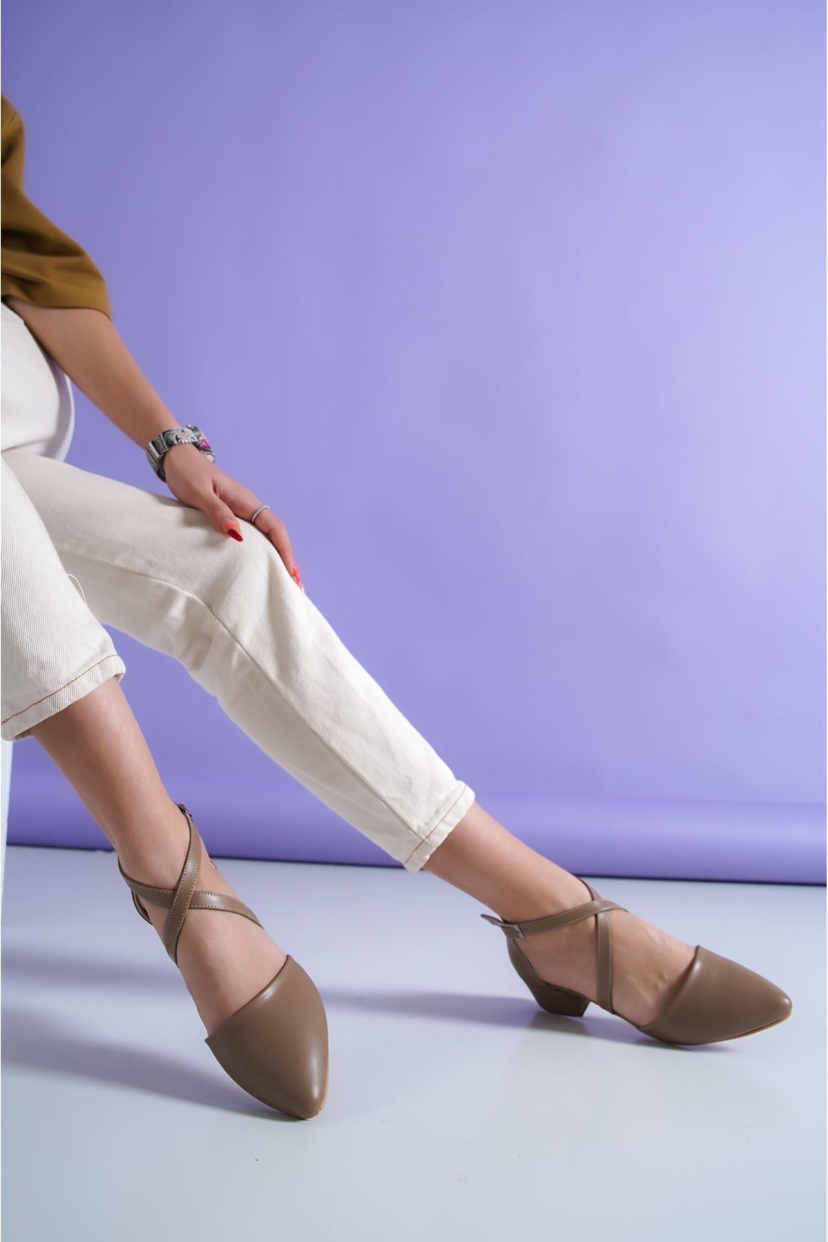 Letha Vizon Cilt Topuklu Kadın Ayakkabı