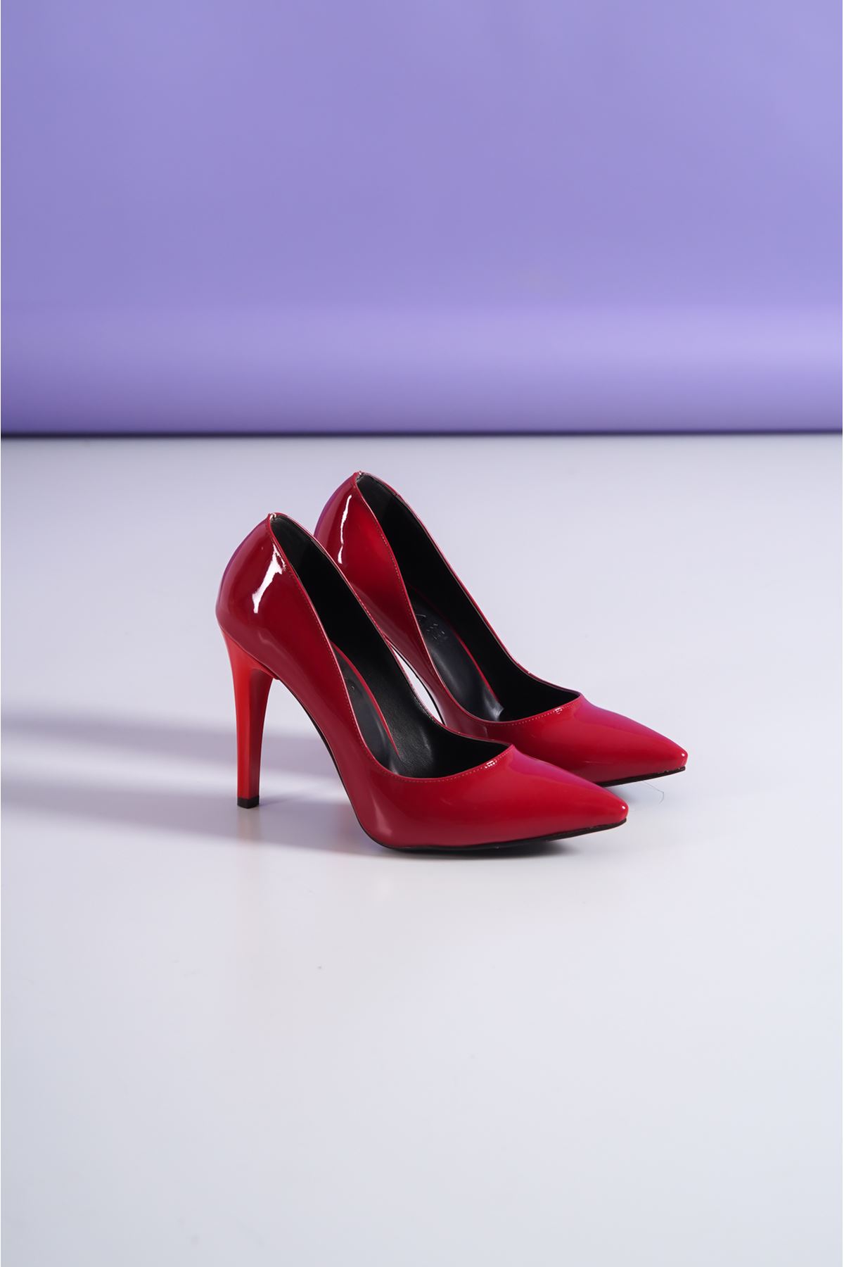 Amore Kırmızı Rugan Kadın Yüksek Topuklu Ayakkabı 