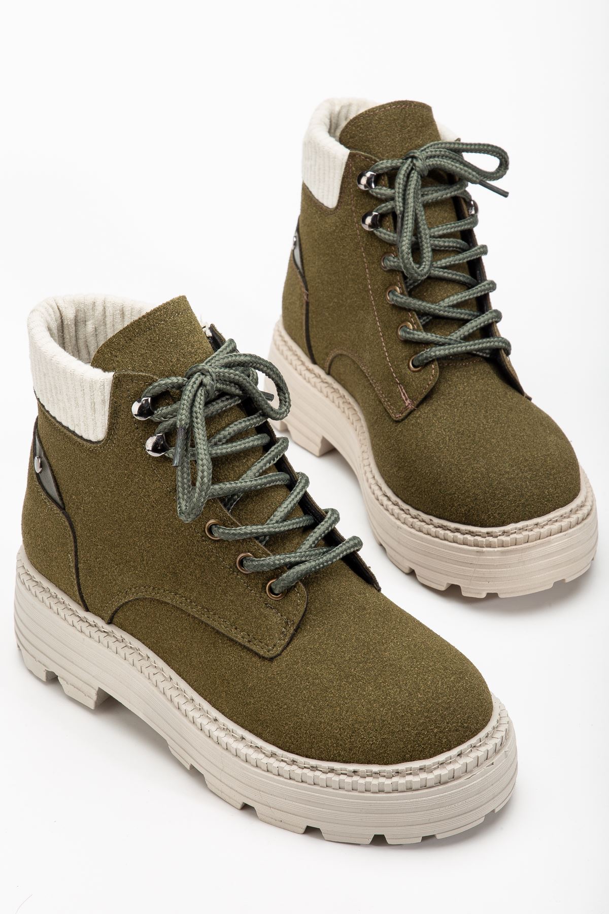 Kadın Haki Cat Bağcık Detaylı Bot