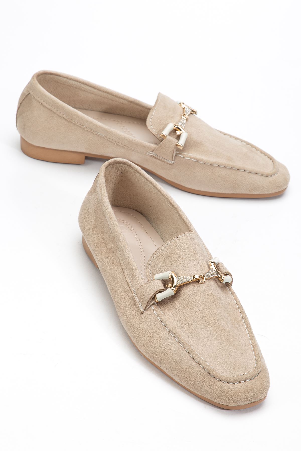 Anna Kadın Ortopedik Bej Süet Babet 