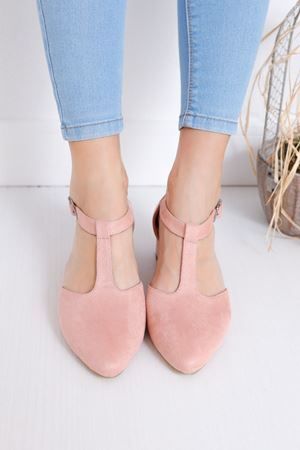 Jane Topuklu Pudra Süet Ayakkabı
