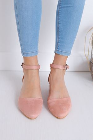 Dary Topuklu Pudra Süet Ayakkabı