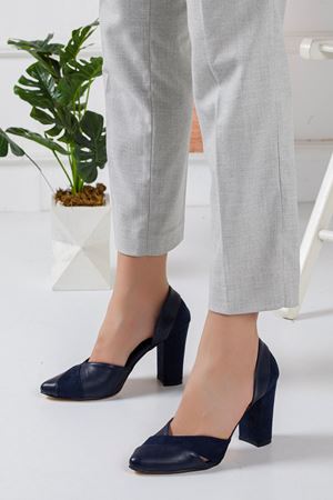 Loretta Lacivert Topuklu Ayakkabı