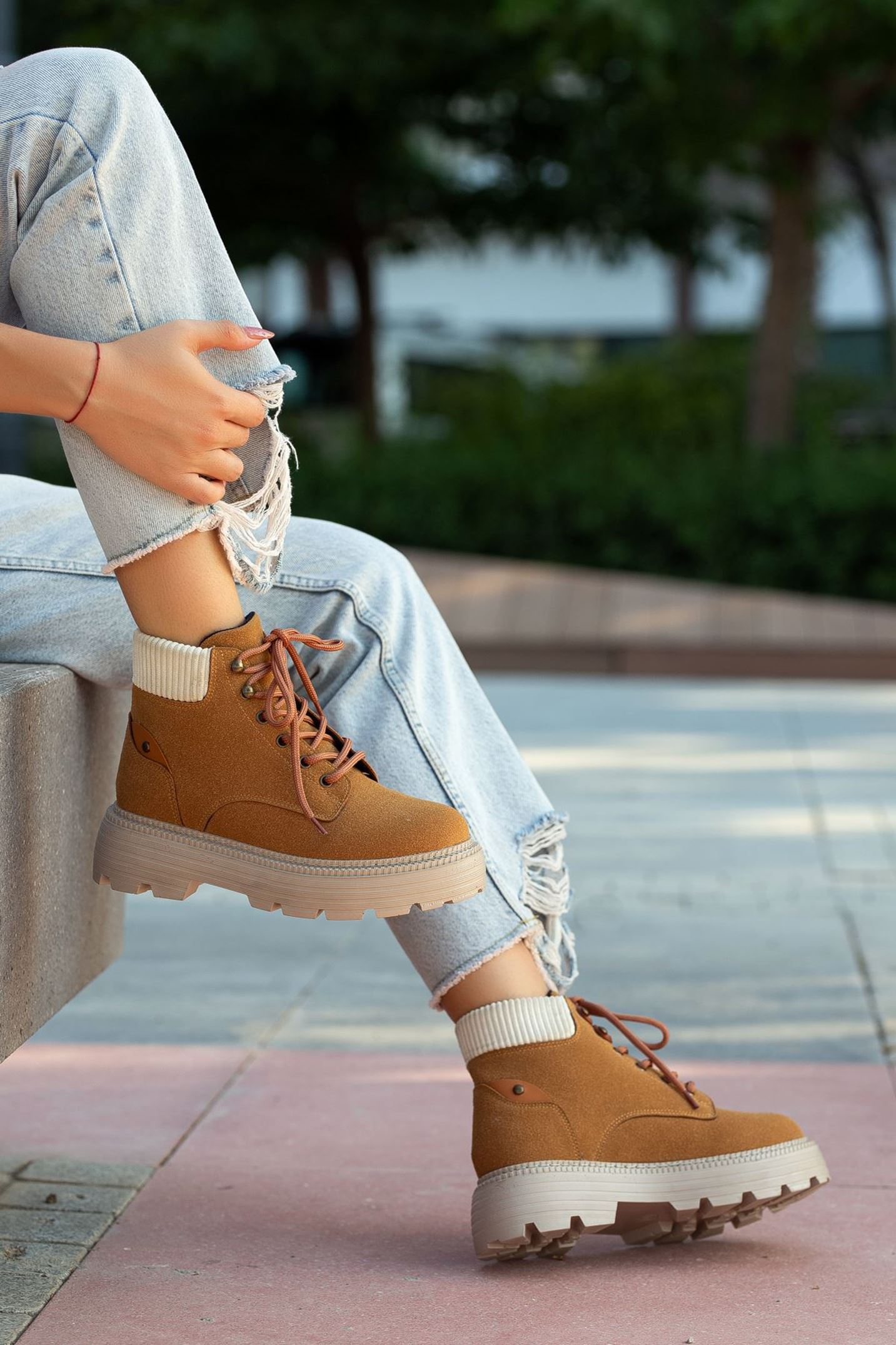 Kadın Hardal Cat Bağcık Detaylı Bot