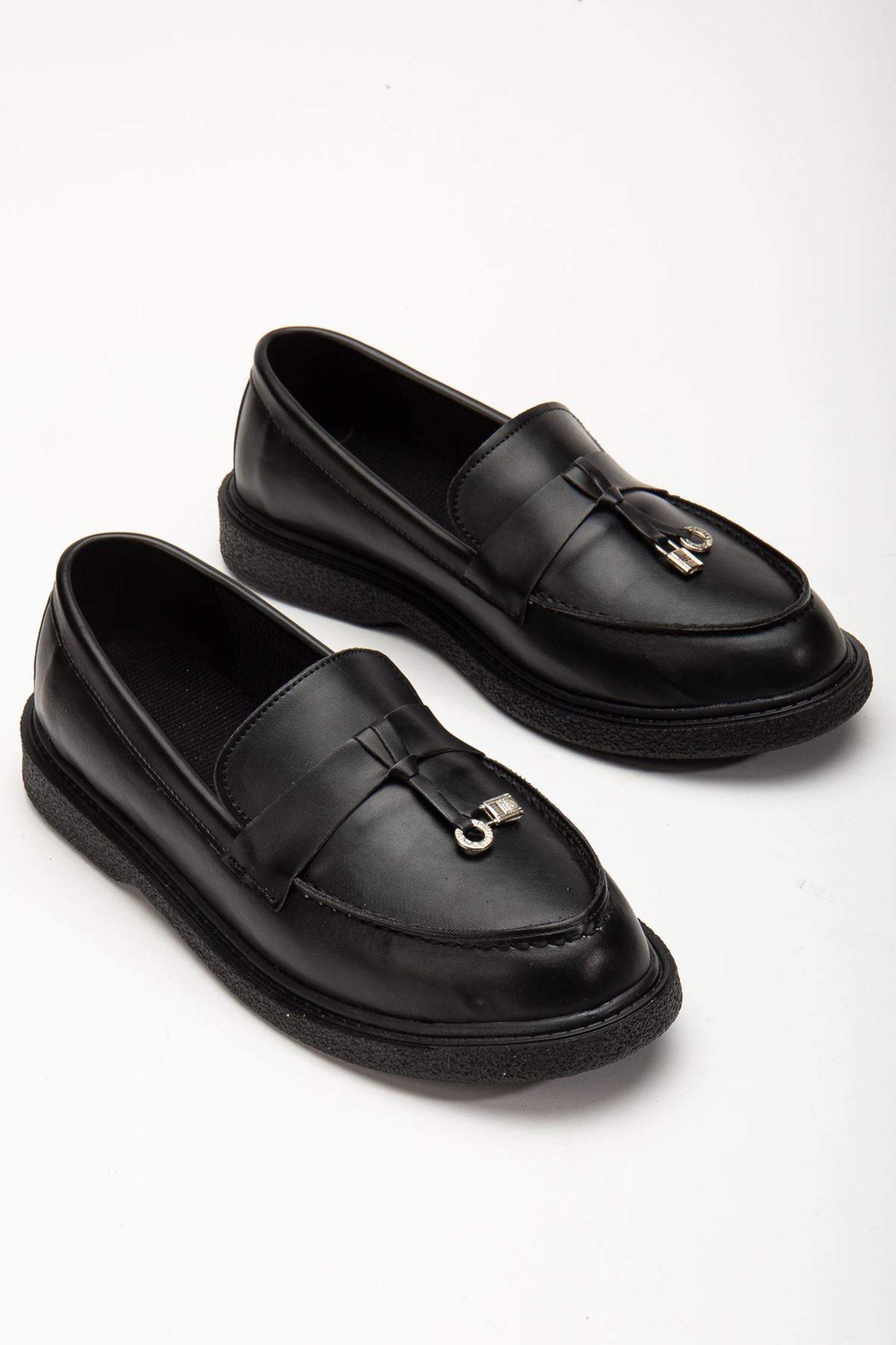 Luigi Siyah Cilt Kadın Ortopedik Babet