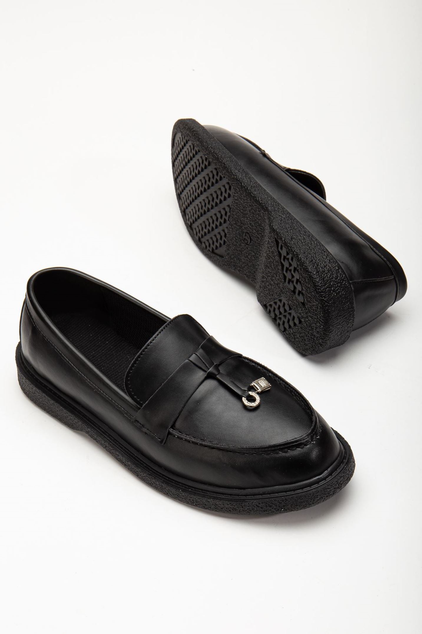 Luigi Siyah Cilt Kadın Ortopedik Babet