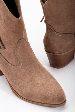 Reyna Kadın Vizon Süet Püsküllü Sivri Burunlu Western Kovboy Bot