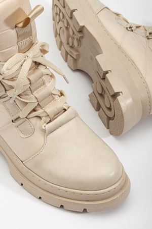 TOWN Bej Bağcık Detaylı Paraşüt Kadın Bot