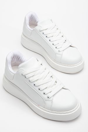 Berny Kadın Beyaz Cilt Spor Ayakkabı