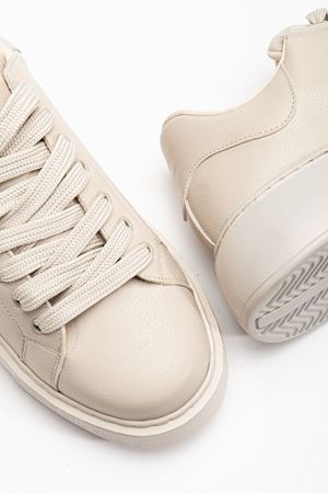 Berny Kadın Bej Cilt Spor Ayakkabı 