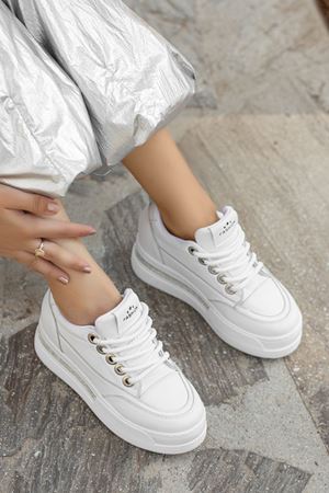 Granes Kadın Beyaz Gizli Topuk Sneaker