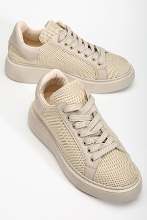 Jose Kadın Bej Triko Spor Ayakkabı