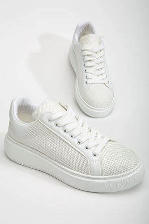 Jose Kadın Beyaz Triko Spor Ayakkabı 