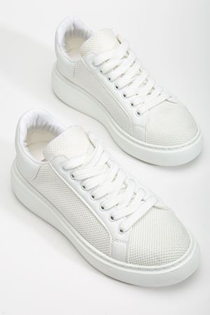 Jose Kadın Beyaz Triko Spor Ayakkabı 