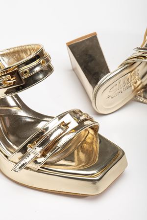 Tommo Gold Rugan Platformlu Açık Burunlu Kalın Topuklu Ayakkabı 