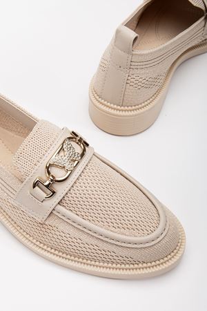 Cher Kadın Bej Günlük Ortopedik Kelebek Detaylı Babet 