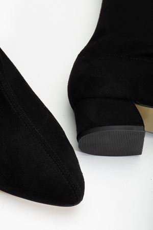 Ferran Kadın Siyah Süet Kalın Topuklu Bot 