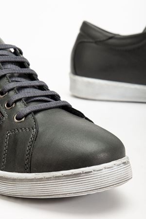 Kadın Füme Hakiki Deri Yandan Fermuarlı Bağcıklı Spor Ayakkabı