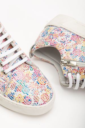 Kadın Çok Renkli Hakiki Deri Yandan Fermuarlı Bağcıklı Spor Ayakkabı