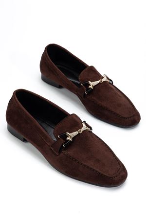 Anna Kadın Ortopedik Acı Kahve Süet Babet