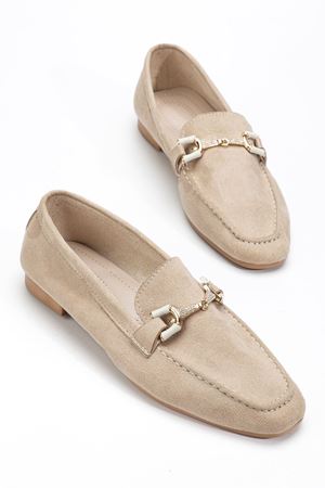 Anna Kadın Ortopedik Bej Süet Babet 