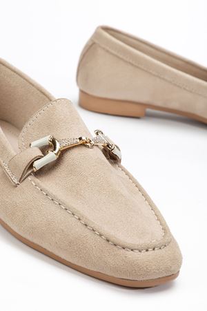 Anna Kadın Ortopedik Bej Süet Babet 