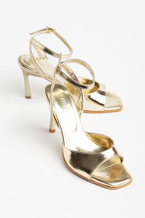 Lesley Çapraz Bantlı Altın Tek Bantlı Kadın Ayakkabı