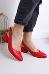 Valentina Topuklu Kırmızı Cilt Ayakkabı