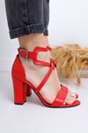 Ansley Topuklu Kırmızı Cilt Ayakkabı