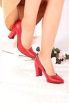 Marry Kırmızı Cilt Topuklu Ayakkabı