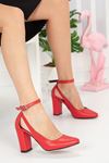 Lillian Topuklu Kırmızı Cilt Ayakkabı