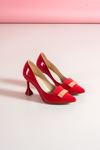 Piero Kırmızı Rugan Yüksek Topuklu Ayakkabı