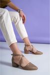 Letha Vizon Cilt Topuklu Kadın Ayakkabı