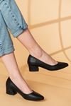 Sandra Siyah Cilt Topuklu Ayakkabı