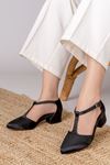 Jane Siyah Saten Topuklu Kadın Ayakkabı 