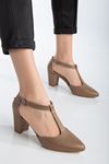 Niven Vizon Cilt Topuklu Kadın Ayakkabı  