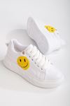 Tinka Beyaz Kalın Tabanlı Gülücük Detaylı Sneakers