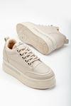 Granes Kadın Bej Gizli Topuk Sneaker