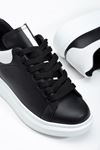 Fersatie Siyah - Beyaz Kadın Sneaker Günlük Ayakkabı