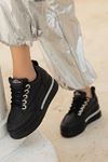 Granes Kadın Siyah Gizli Topuk Sneaker